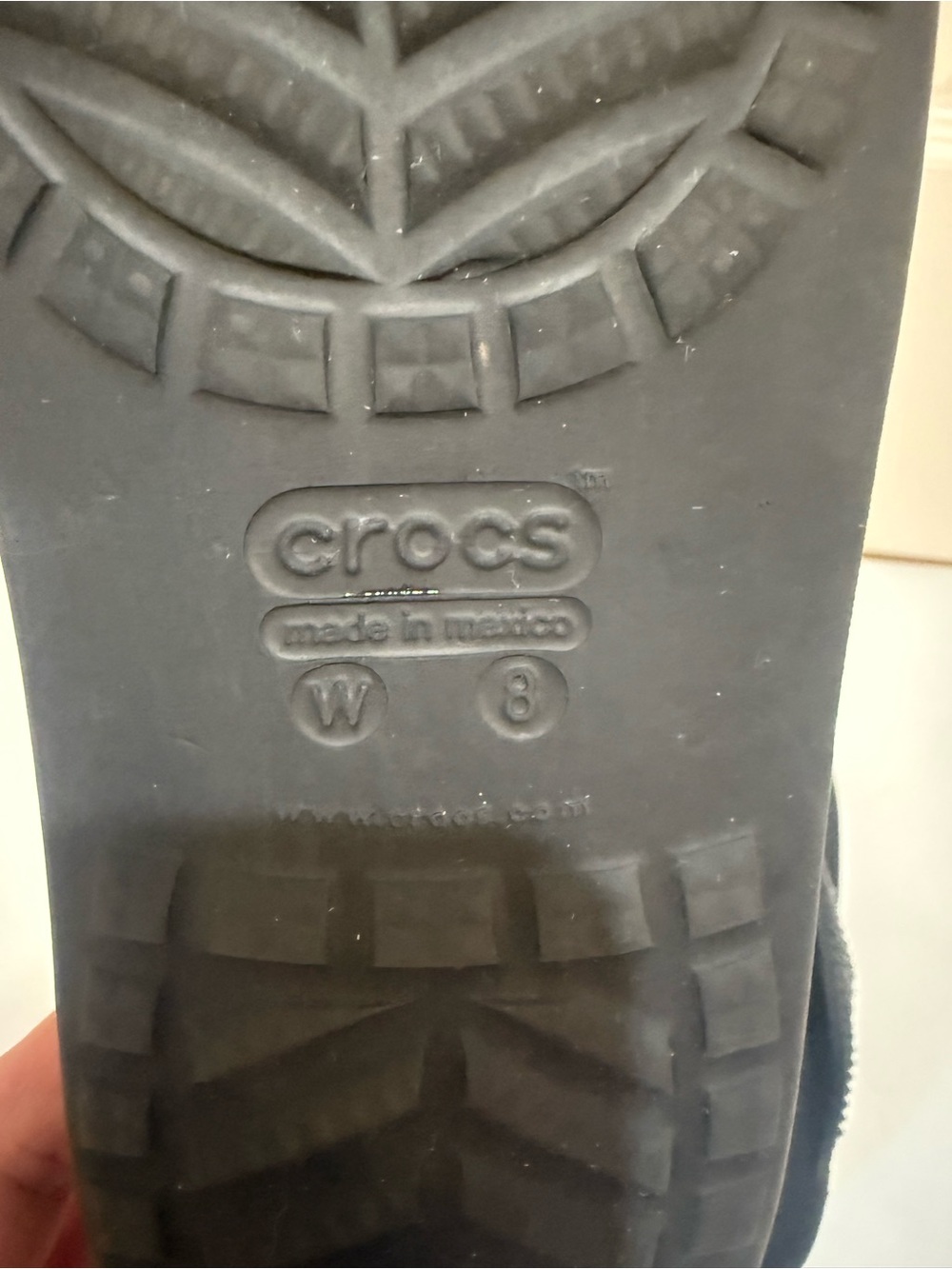 CROCS Black Slip-On with Faux Rhinestones size 8 - Picture 6 of 6
